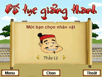 Giao diện của game Đố tục giảng thanh.