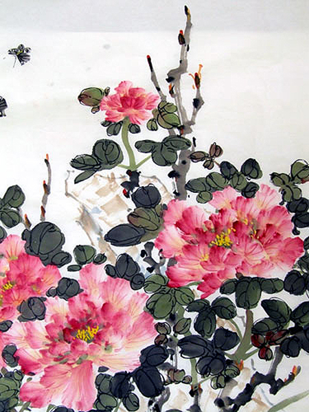 Mẫu đơn và chuồn chuồn.