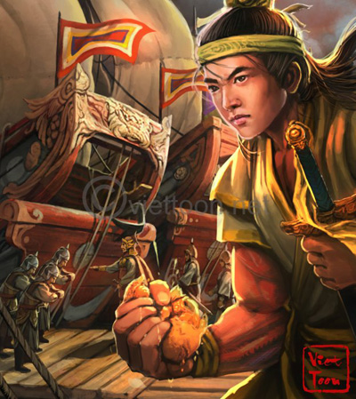 Hoài Văn Hầu Trần Quốc Toản là một trong 10 vị tướng được chọn. Ảnh: FPT Online.