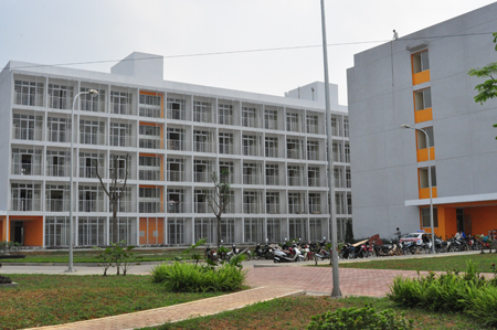 Cơ sở của ĐH FPT tại Hòa Lạc sẵn sàng đón hơn 570 sinh viên đầu tiên chuyển lên. Ảnh: Lâm Thao.