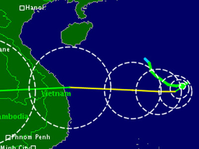 Các cơ quan dự báo bão Gaemi sẽ đổ bộ vào miền Trung. Ảnh: VNE.