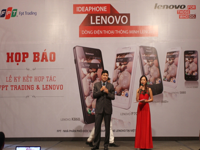 Smartphone Lenovo là một trong những mặt hàng mới mà FPT Trading đẩy mạnh phân phối. Ảnh: C.T.