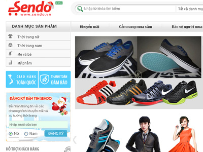 Sendo.vn - trang thương mại điện tử của FPT Online. Ảnh: C.T.