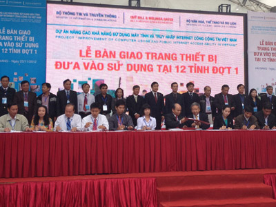 Lễ khánh thành 634 điểm BĐVHX và thư viện giai đoạn 1 tại thành phố Hà Giang. C.T.