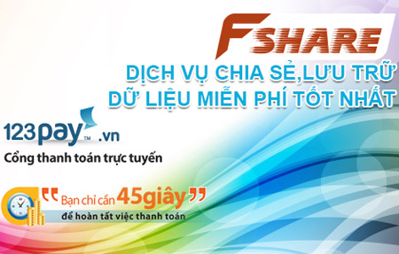 Dịch vụ Fshare vừa bổ sung thêm một kênh thanh toán mới. Ảnh: FOX.