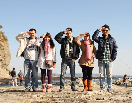 Nhóm cán bộ onsite của FSU11 trong một chuyến tham quan ở Nhật Bản.