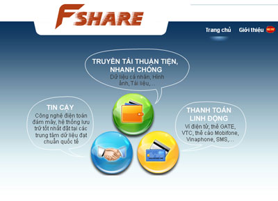 Dịch vụ lưu trữ và chia sẻ dữ liệu trực tuyến Fshare được nhiều cộng đồng online tin tưởng sử dụng. Ảnh: L.T.