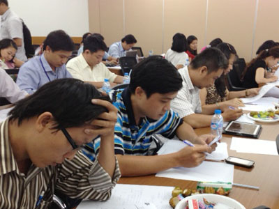 FPT Trading đã tổ chức đào tạo về BSC cho 124 học viên ở hai đầu Hà Nội và TP HCM. Ảnh: Hồng Hà.