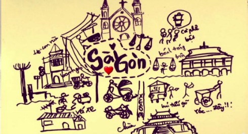Lắng đọng với bộ tranh vẽ Sài Gòn sau vai  Diễn đàn Designer Việt Nam