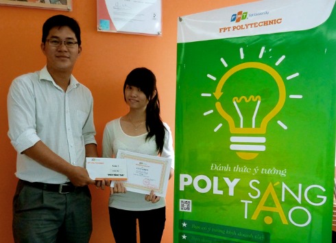 Sinh viên Lê Tuyết Trinh (FPT Polytechnic HCM) được trao giải Ba cho “Love Paraside – Công trình dịch vụ giải trí cho các đôi tình nhân”.