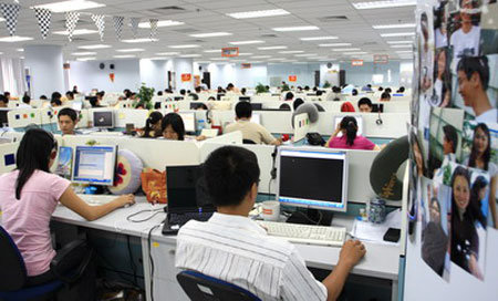 Hiện tại FPT Software đang có 4.500 người và dự định cuối năm 2013 sẽ tăng lên 5.000 người. Ảnh: C.T