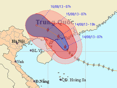 Siêu bão Utor đang tiến vào khu vực Bắc bộ, gây ảnh hưởng đến một số chi nhánh của FPT Telecom. Ảnh: VNE.