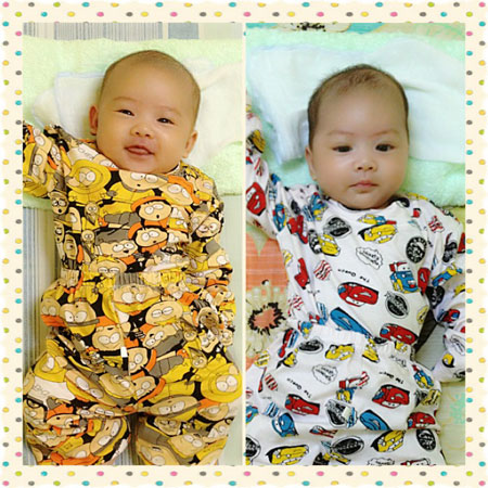 Hai bé trai Pip và Pu là con trai của chị Tăng MInh Nguyệt, FPT Telecom.