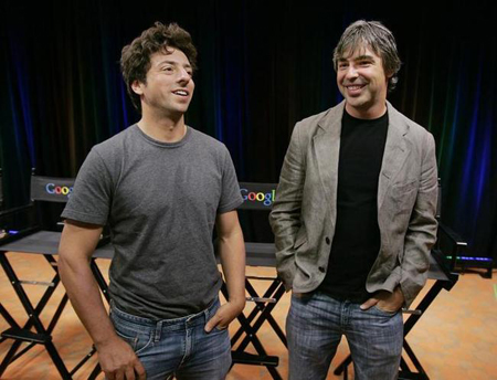 2 nhà đồng sáng lập Google là Larry Page và Sergey Brin đều đứng vị trí thứ 2 trong danh sách doanh nhân quyền lực.