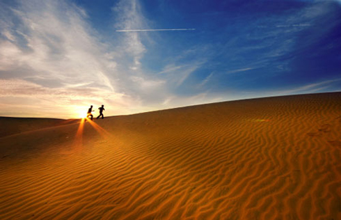 Những cồn cát trải dài ở Mũi Né.