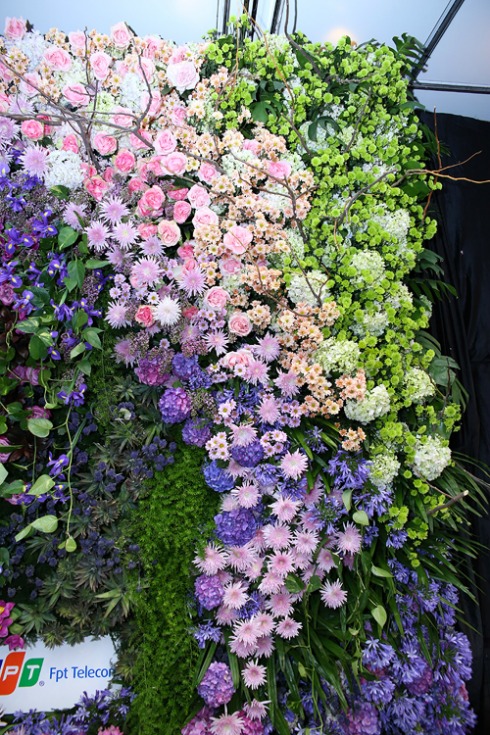 Theo tiết lộ của anh Đỗ Hoàn Mỹ, 5.000 bông hoa được bảo quản để đảm bảo nở đúng vào ngày 20/4, trước thời điểm dựng tường hoa vài tiếng đồng hồ.