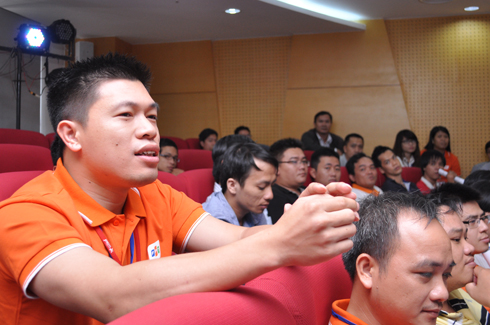 Anh Nguyễn Đức Kính, Phó GĐ FSU11, FPT Software, đến tham dự Ngày Công nghệ để cập nhật những công ngeh65 mới nhất trong toàn FPT