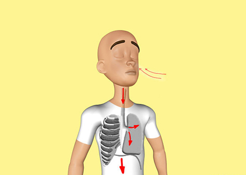 Khi tập hít thở sâu, bạn không nên quá sức, hít đầy dung tích phổi.