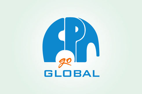 Mẫu 1: 3 chữ FPT được lồng ghép trong hình hài của chú voi.