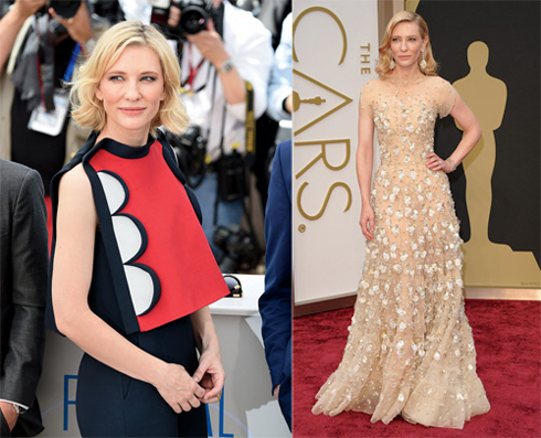 Nữ diễn viên Cate Blanchett là một trong những ngôi sao dẫn đầu danh sách. Theo Vanity Fair, nữ diễn viên thường diện đồ của các thương hiệu Giorgio Armani, Givenchy, Valentino.