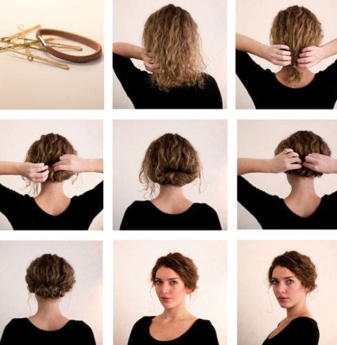 Cách thực hiện cũng không hề tốn thời gian, bạn chỉ cần buộc tóc đuôi ngựa thấp với độ lỏng vừa phải ở phần chân tóc rồi cuộn ngược lên và dùng ghim cố định khéo léo.