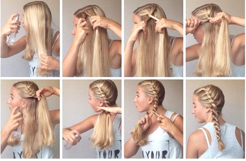 Một style độc đáo, hút mắt mà rất nhanh gọn nữa là chia tóc thành hai phần theo tỷ lệ 1:1 và xoắn với nhau, cuối cùng xịt keo để giữ dáng.