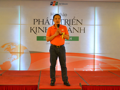 Anh Nguyễn Văn Khoa – Tổng giám đốc FPT Telecom phát biểu khai mạc Hội thảo Phát triển kinh doanh 2014