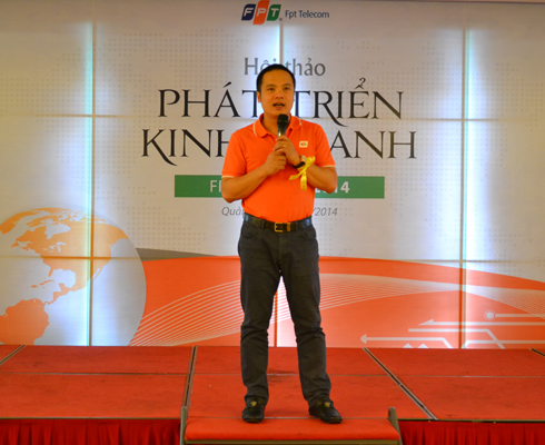 Tổng giám đốc FPT Telecom phát biểu khai mạc Hội thảo Phát triển kinh doanh 2014