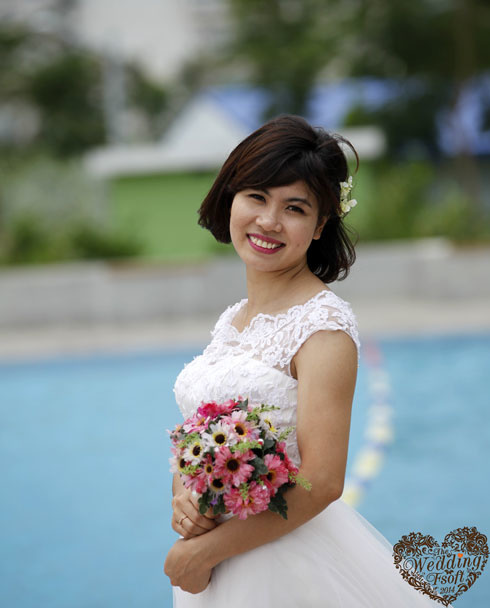 <p> Kình ngư của FPT Software Nguyễn Thị Thể (FSU17) đã là cô dâu xinh đẹp.</p>