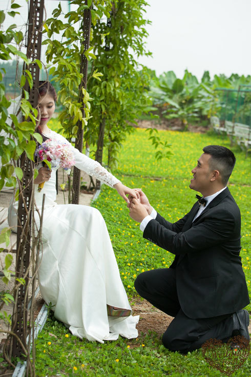 <p> Chủ đề "Hạnh phúc bay cao" của chú rể Đàm Trung Thông (FSU1) và cô dâu Nguyễn Thị Minh.</p>