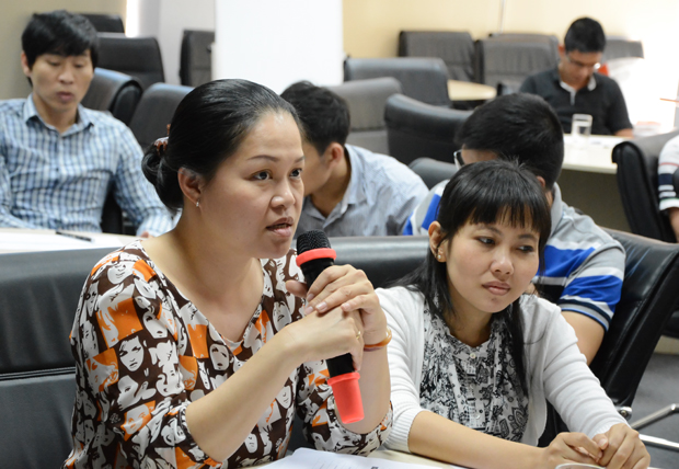 Chia sẻ về những kiến thức đã thu nhận được trong giai đoạn 1 của khóa đào tạo, chị Nguyễn Thị Út (ĐH FPT) cho biết, ban đầu bản thân
