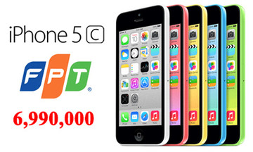 iPhone 5C 32GB chính hãng FPT bất ngờ giảm 2 triệu đồng