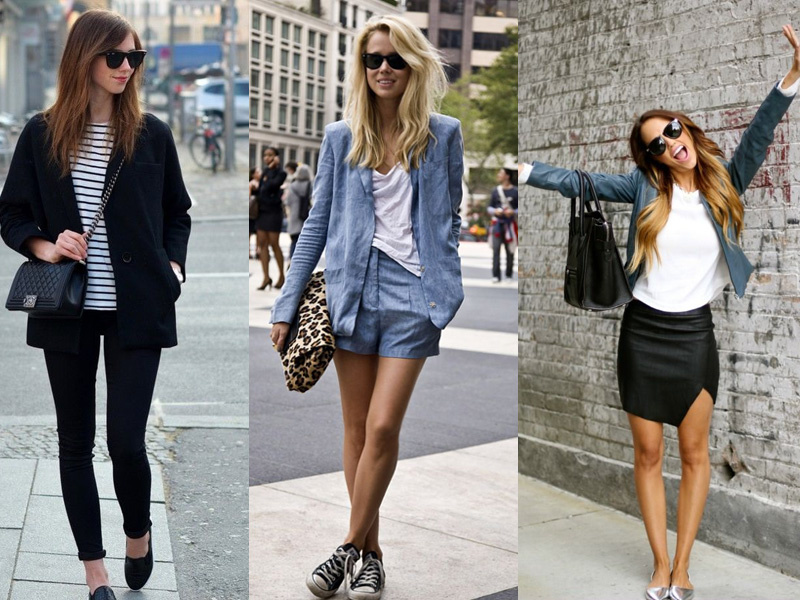 <p class="Normal" style="text-align:justify;"> Phái mạnh rất thích phụ nữ mặc đồ thoải mái nhưng được kết hợp thật phong cách. Thử diện bộ blazer cùng với những món đồ khác trong tủ thời trang. </p>