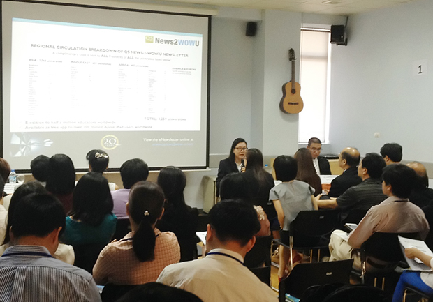 tọa đàm “Đánh giá và xếp hạng đại học theo chuẩn QS, kinh nghiệm của Đại học FPT" đã diễn ra tại Hòa Lạc (Hà Nội) với sự tham gia của hơn 40 đại diện thuộc các trường, viện, tổ chức.