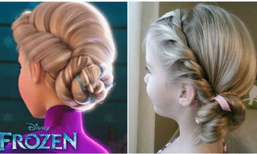 Học làm tóc công chúa Elsa trong Frozen cho con gái nhỏ