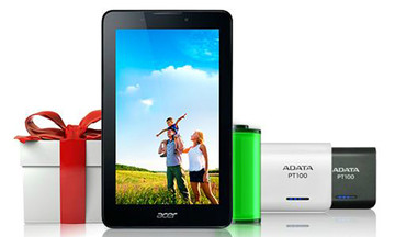 Tặng pin dự phòng 10.000 mAh khi mua tablet Acer