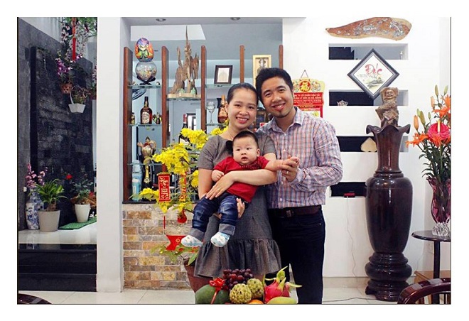 <p> Gia đình anh Nguyễn Hữu Phong, FPT Software, rạng ngời bên nhau trong dịp Tết 2015. </p>