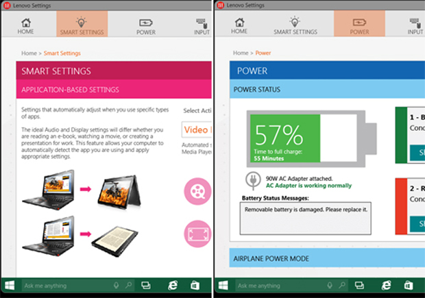 Hai tính năng mới có sẵn kèm với WIndows 10 của máy Lenovo.