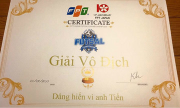 Tên sếp được đặt cho giải thưởng Futsal Championship