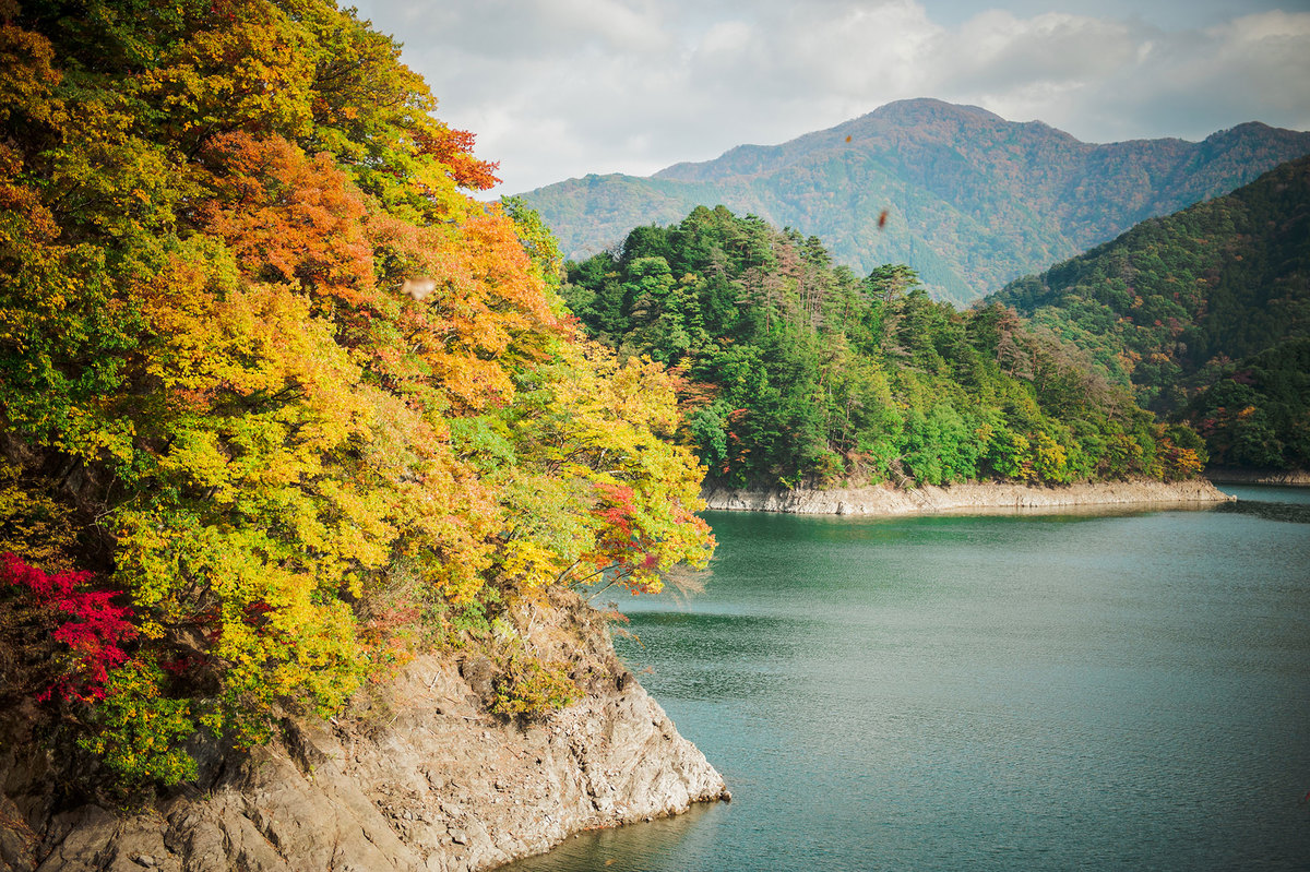 <p> Hồ Okutama cách Tokyo 2h di chuyển bằng tàu điện. Đây được coi là lá phổi xanh của Tokyo.</p>
