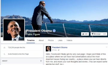 Tổng thống Mỹ tham gia Facebook