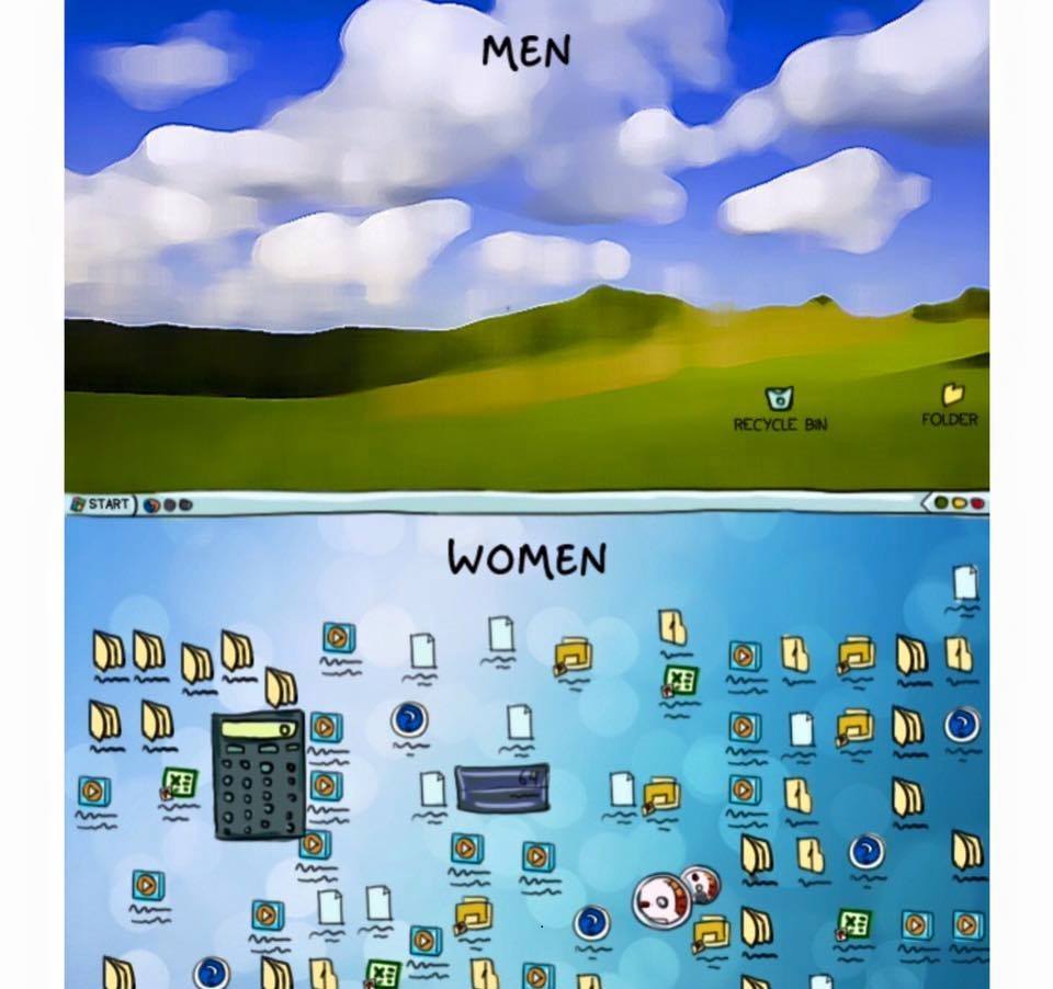 <p> Màn hình máy tính của đàn ông và phụ nữ.</p>