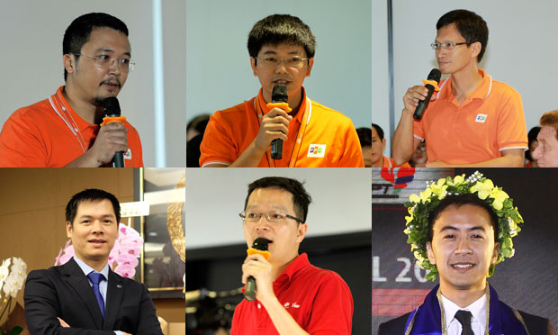 6 Giám đốc của FPT Software (từ trên xuống) lần lượt gồm: Nguyễn Khải Hoàn, Đỗ Văn Khắc, Đào Duy Cường, Trần Xuân Khôi, Trần Đăng Hòa và Trần Huy Bảo Giang.