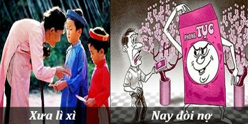 <p> Tết xưa nhận được phong bao. Tết nay con cháu nhao nhao đòi quà.</p>