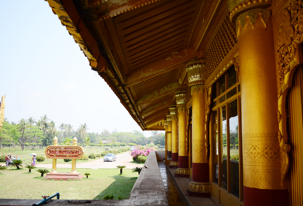 <p> Một góc nơi chính điện của Kanbawza Tha Di Palace đã hoàn thiện việc phục dựng.</p>