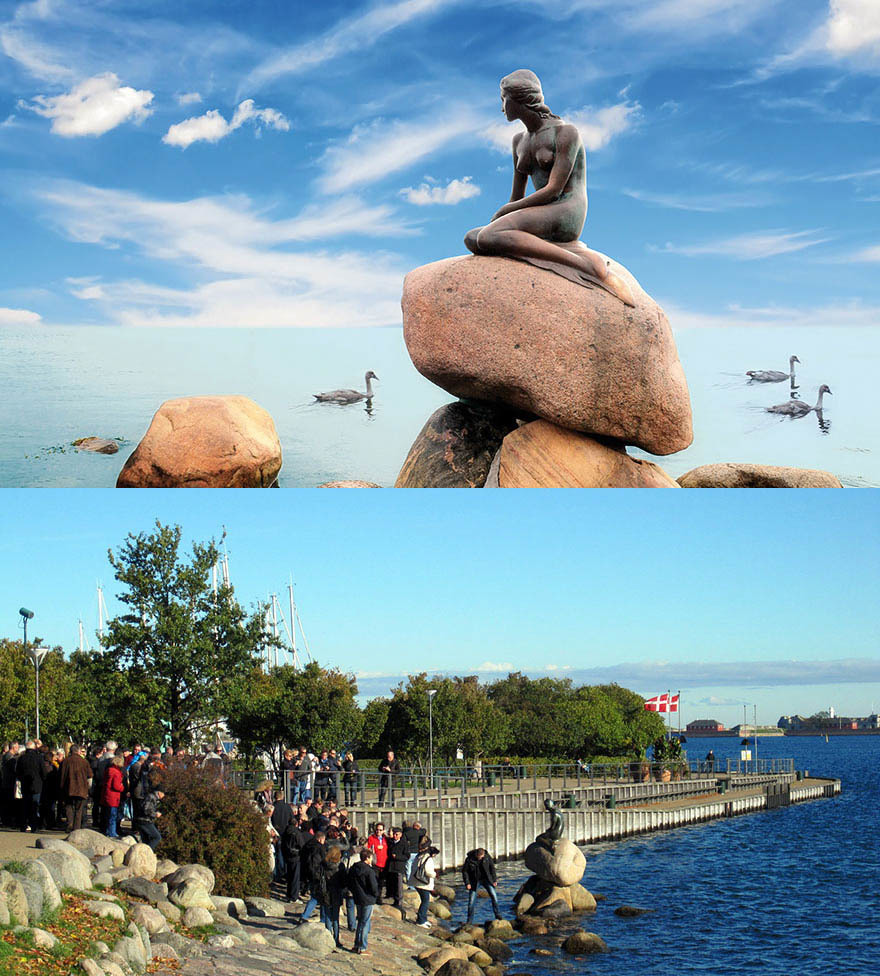 <p> Ngắm tượng Nàng tiên cá tại Copenhagen, Đan Mạch.</p>