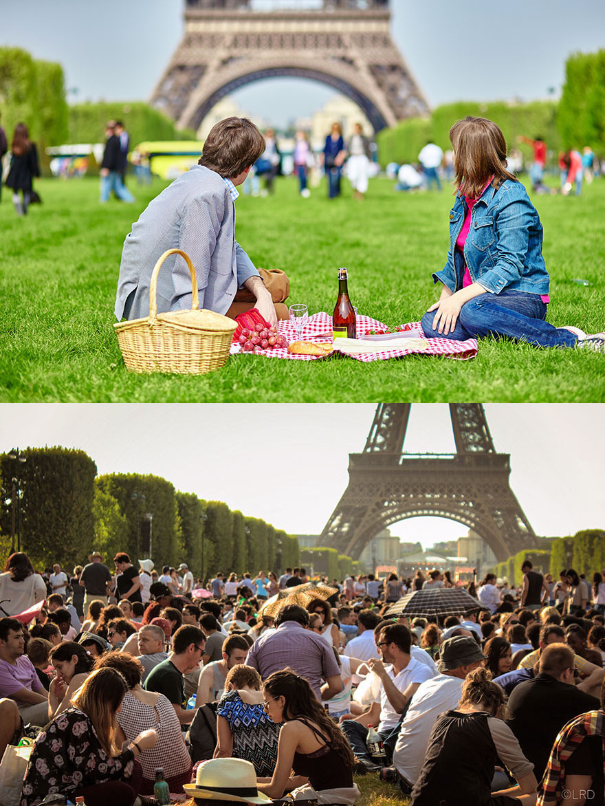 <p> Đi picnic ở tháp Eiffel, Paris, Pháp.</p>