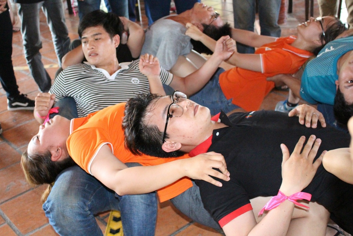 <p> Những giây phút căng thẳng trong phần thi Bàn thạch. </p>