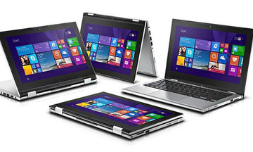 Laptop Dell thiết kế xoay 360 độ về Việt Nam