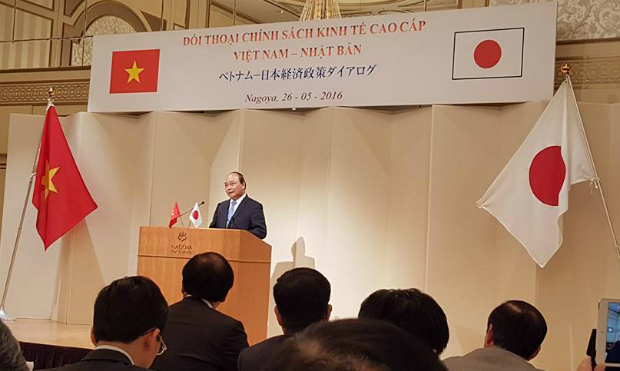 Thủ tướng Nguyễn Xuân Phúc phát biểu tại Diễn đàn đối thoại Chính sách kinh tế cao cấp Việt Nam - Nhật Bản.
